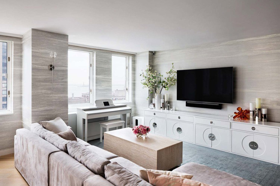 Pastel Modern Living Room AI Interior Design